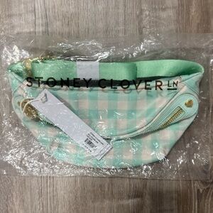Stoney clover lane gingham green plaid picnic Fanny pack belt bag nwt